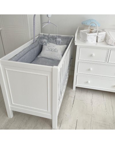 Baudou Paris - Lit Bébé Valentine - Matelas 60x120 cm